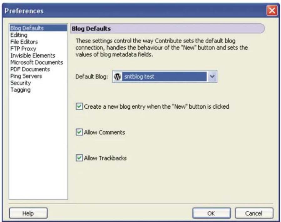 ADOBE Contribute CS4 - Edit user preferences - 1