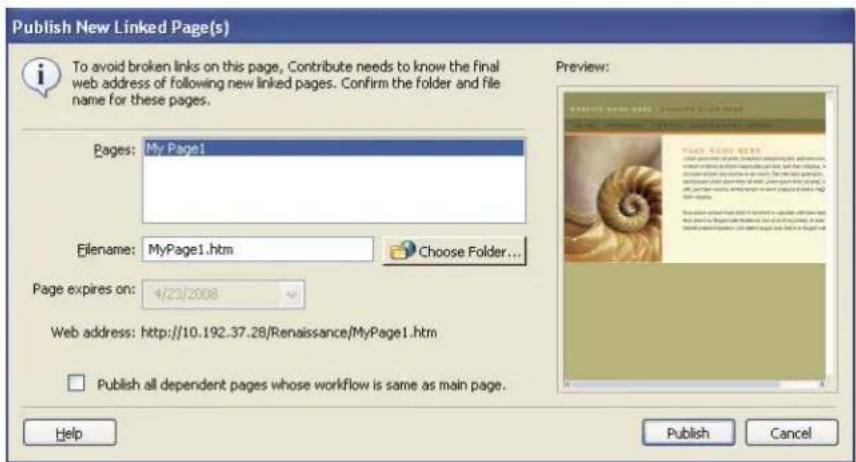 ADOBE Contribute CS4 - Publish updates to an existing page - 1