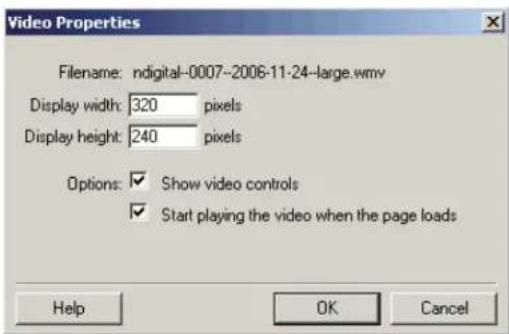 ADOBE Contribute CS4 - Set video properties - 2