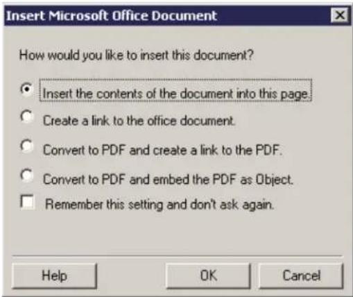 ADOBE Contribute CS4 - Add Microsoft Word, Excel, or Outlook contents into a page from Microsoft Office (Windows only) - 2