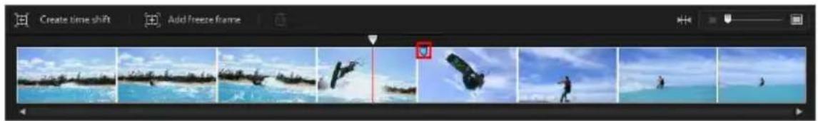 Create time shift Add Freeze frame