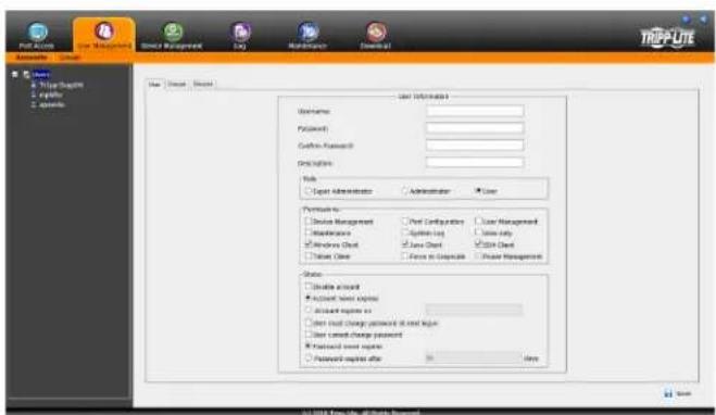 Tripp Lite NetDirector B064-032-01-IPG - Adding User Accounts - 2