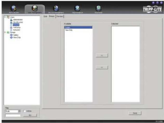 Tripp Lite NetDirector B064-032-01-IPG - Assigning Users to a Group via the User's Notebook - 1
