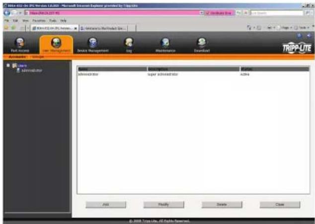 Tripp Lite NetDirector B064-032-01-IPG - Changing the Super Administrator Login - 1