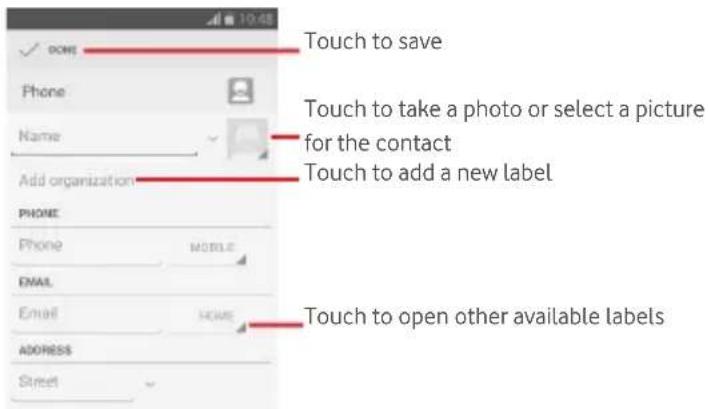 Vodafone Smart 4 Fun - Adding a contact - 1