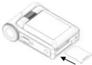 EASYPIX DV 5011 - ◆ Inserting and Removing an SD Card (Optional) - 1