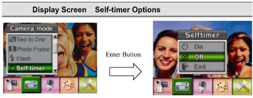 EASYPIX DV 5011 - To enable Self-timer: - 1