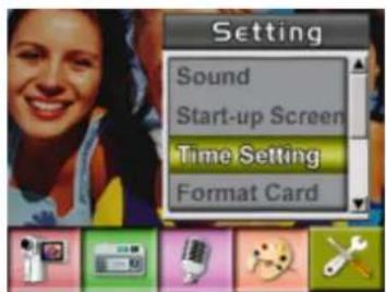 EASYPIX DV 5011 - Submenu Display Screen Time Setting - 1
