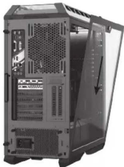Zotac MEK Ultra GU2070C701B - Installing the glass side cover - 3