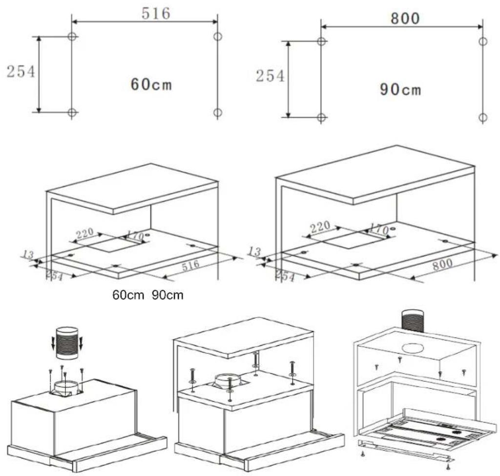 OMEGA ORT61X - Method two: built-in the cabinet: - 1