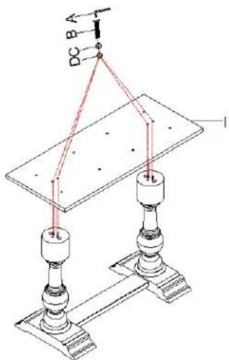 Technical diagram of a mechanical or electrical device with labeled components and wiring connections