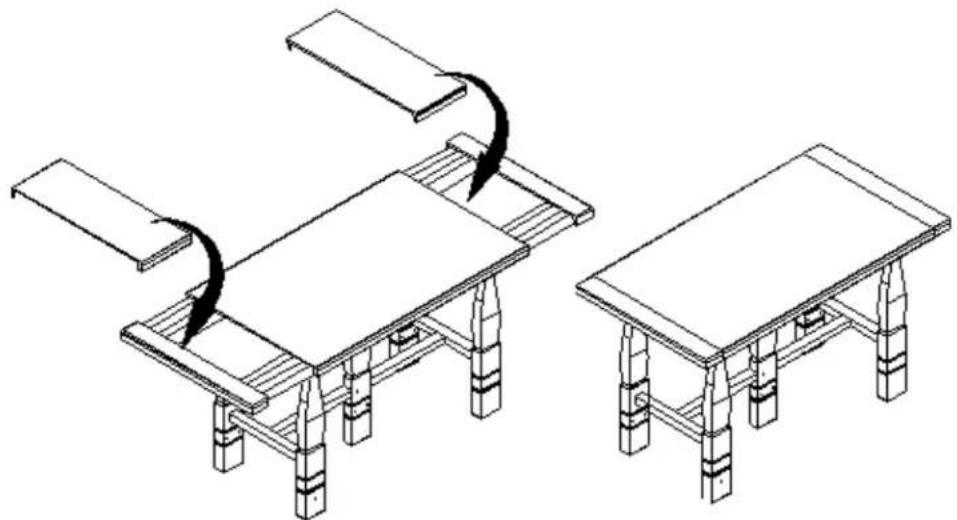 Hooker 5805-75206-85 - Instruction for table leaves: - 2