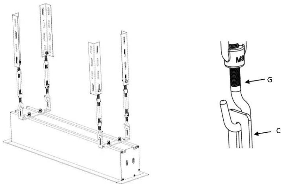 Elite Screens Evanesce Tension ITE94XW2-E30 - Oponal Suspension Bar J-Hook (G) - 2