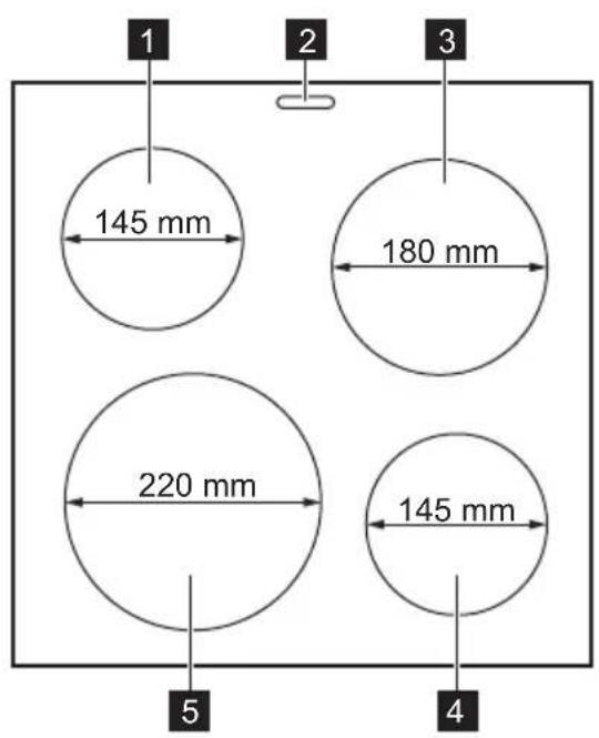 ZANUSSI ZCE65200WA - Διάταξη επιφάνειας μαγειρέματος - 1