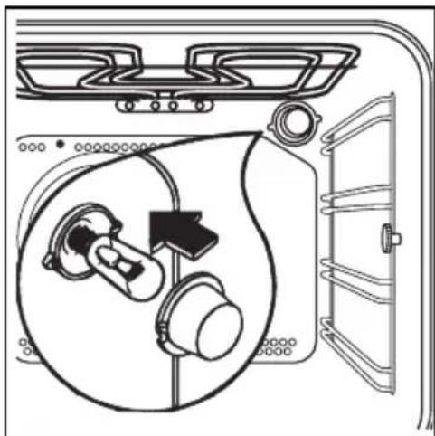 ZANKER ZKH7425A - Replacing the oven light - 2