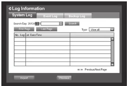 Hanwha SRD-854D - System Log - 1