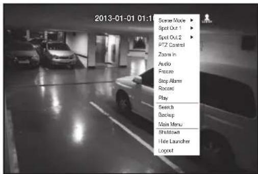 Hanwha SRD-854D - Live Screen Menu - 3