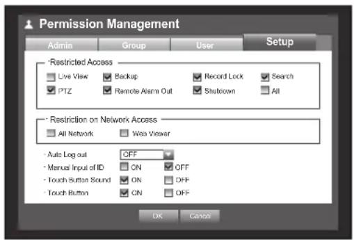 Hanwha SRD-854D - Setting Permissions - 1