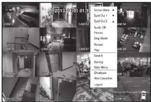 Hanwha SRD-854D - Live Screen Menu - 2