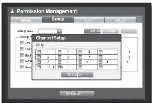 Hanwha SRD-1650DC - To set the group authority - 1