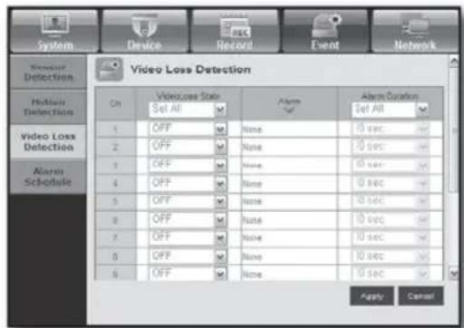 Hanwha SRD-1650DC - Video Loss Detection - 1