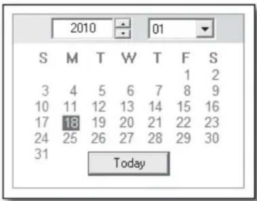 Hanwha SRD-1650DC - SEARCHING THE RECORDED VIDEO IN THE CALENDAR - 1