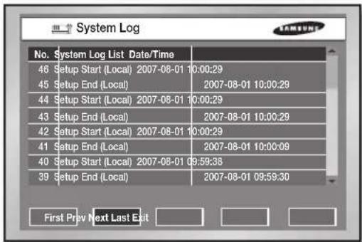 Hanwha SHR-5160 - System Log - 1