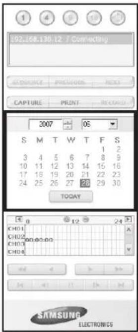Hanwha SHR-5160 - SEARCHING THE RECORDED VIDEO IN THE CALENDAR - 1