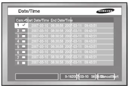 Hanwha SHR-5160 - DATE TIME SEARCH - 1
