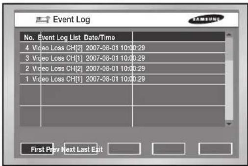 Hanwha SHR-5160 - Event Log - 1