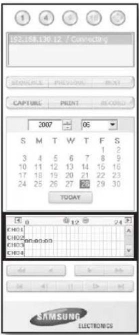 Hanwha SHR-5160 - SEARCHING THE RECORDED VIDEO IN THE TIMELINE - 1