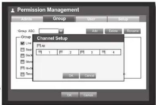 Hanwha SRD-470D - To set the group authority - 1