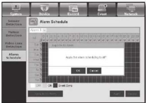 Hanwha SRD-470D - Alarm Schedule - 1