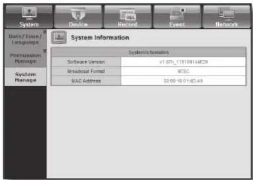 Hanwha SRD-470D - • System Information - 1
