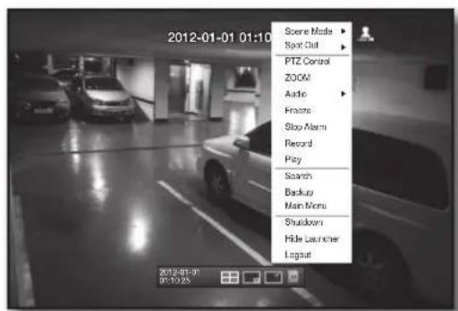Hanwha SRD-470D - Live Screen Menu - 3