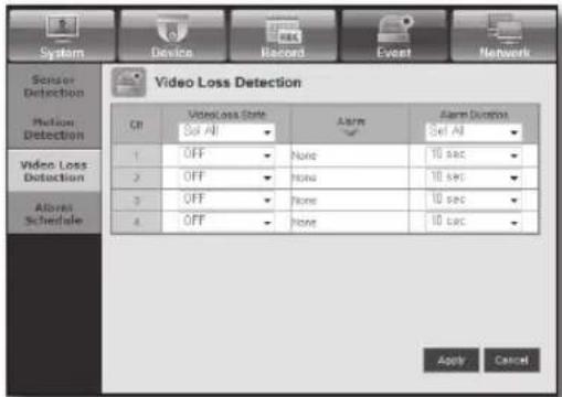 Hanwha SRD-470D - Video Loss Detection - 1