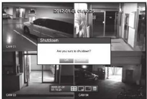 Hanwha SRD-470D - Shutting Down the System - 1