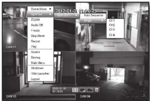 Hanwha SRD-470D - Selecting a Spot Out mode - 1