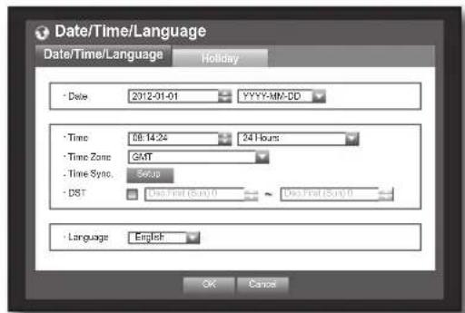 Hanwha SRD-470D - Setting the Date/Time/Language - 3