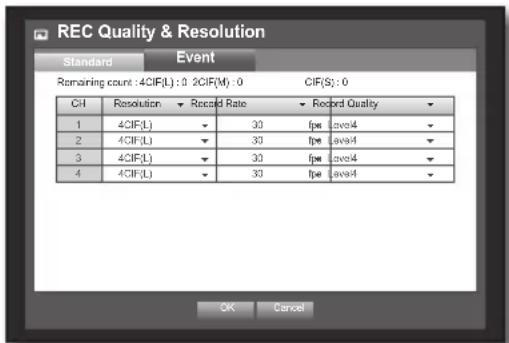 Hanwha SRD-470D - Setting Event Recording Properties - 1