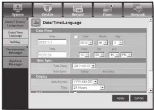 Hanwha SRD-470D - Date/Time/Language - 1