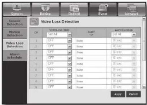 Hanwha SRD-830D - Video Loss Detection - 1