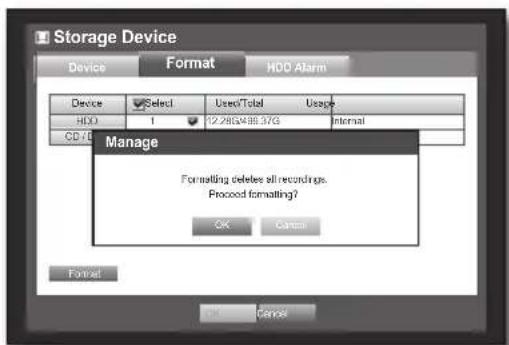 Hanwha SRD-830D - Formatting - 2