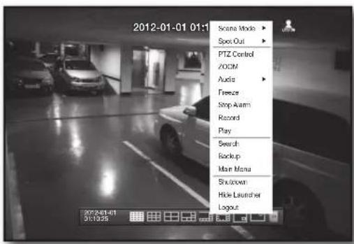 Hanwha SRD-830D - Live Screen Menu - 3