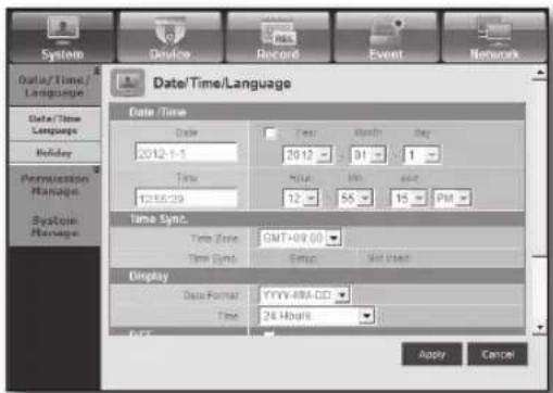 Hanwha SRD-830D - Date/Time/Language - 1