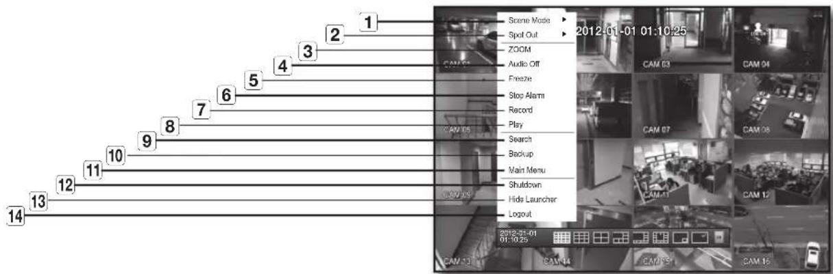 Hanwha SRD-830D - Split Mode Menu - 1