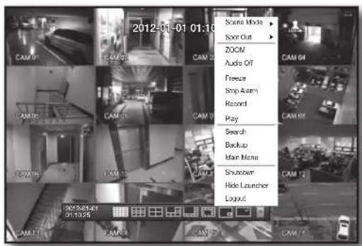 Hanwha SRD-830D - Live Screen Menu - 2