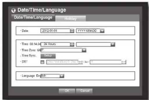 Hanwha SRD-830D - Setting the Date/Time/Language - 3