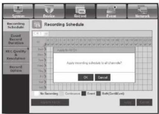 Hanwha SRD-830D - Recording Schedule - 2