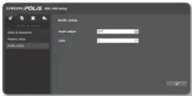 Hanwha SPD-400 - Audio setup - 1